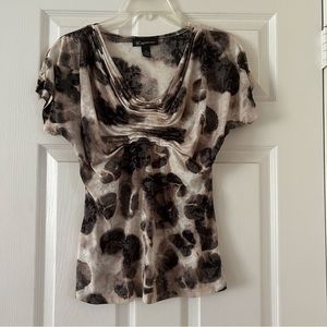 INC Short-Sleeve Printed Top